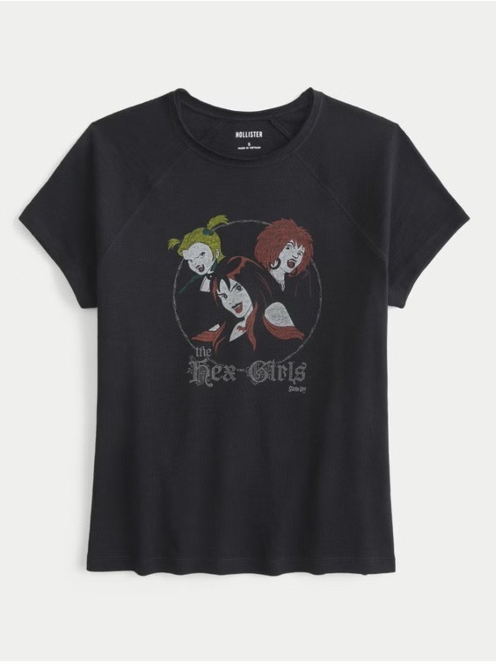 Hollister Black Short Sleeve 'The Hex Girls' Graphic Tee
